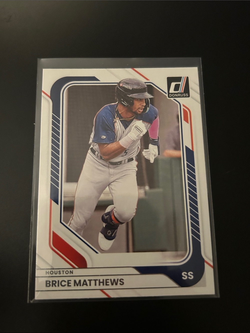 Donruss Brice Matthews Baseball Card - Houston - White/Blue